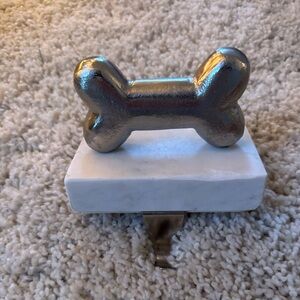 Silver Dog Bone Stocking Holder